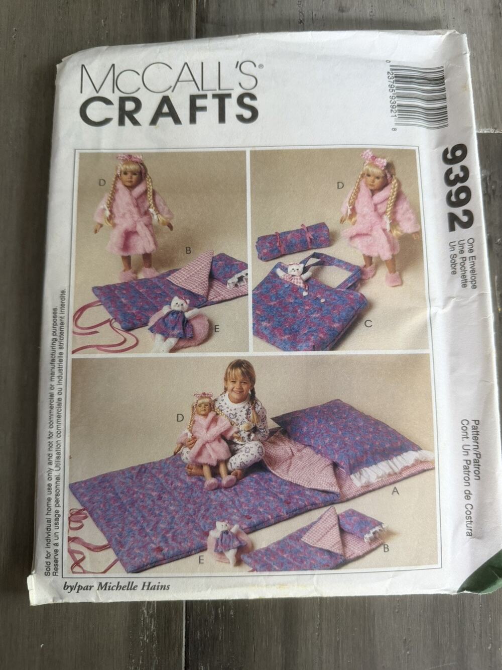 Vintage 1998 McCall’s Crafts Slumber Party 9392 Uncut Factory Folded